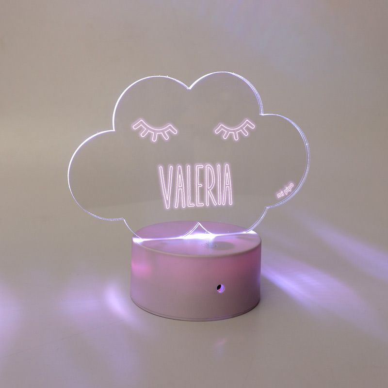 lamparita nube pestanas personalizada